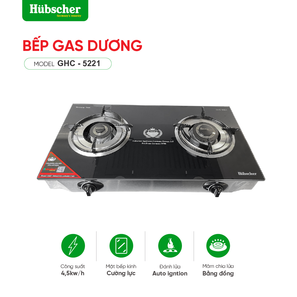 Bếp gas dương GHC - 5221